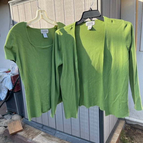 Beautiful green sweater set - Picture 3 of 4